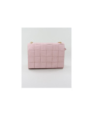 Pink Lady's Bag with Interlaced Strips