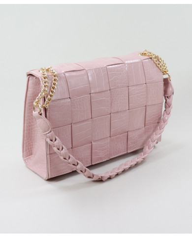 Bolsa de Pink Lady con tiras entrelazadas