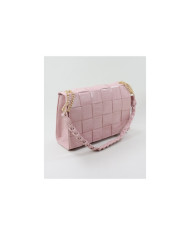 Pink Lady's Bag with Interlaced Strips