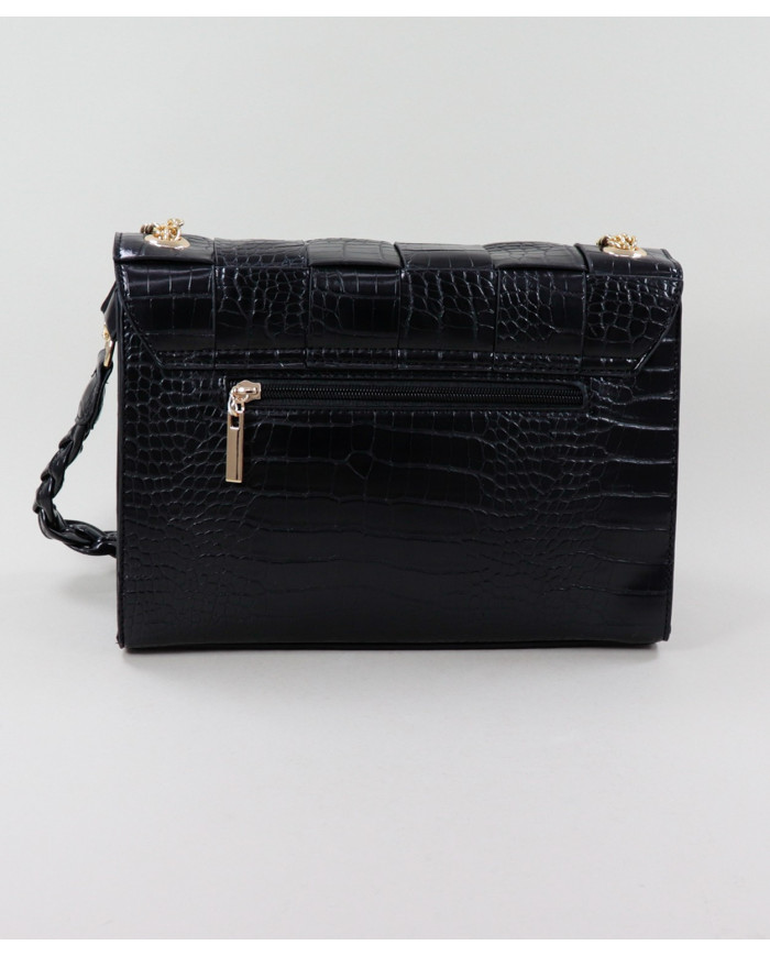 Caso negro de Lady con tiras entrelazadas