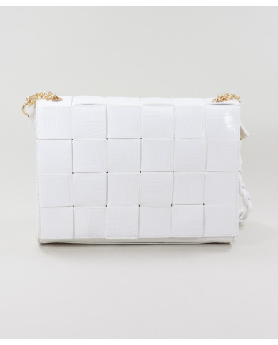 Lady's White Case with Interlaced Strips