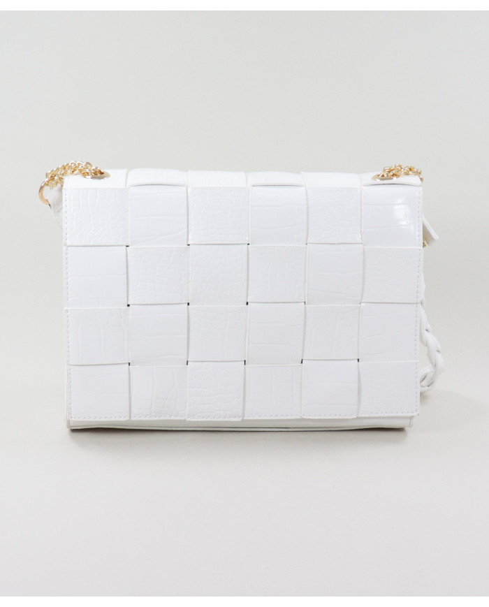 Lady's White Case with Interlaced Strips