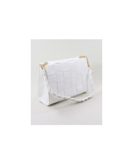 Lady's White Case with Interlaced Strips