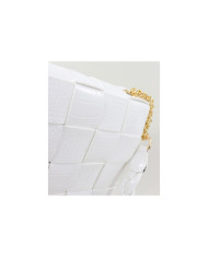 Lady's White Case with Interlaced Strips