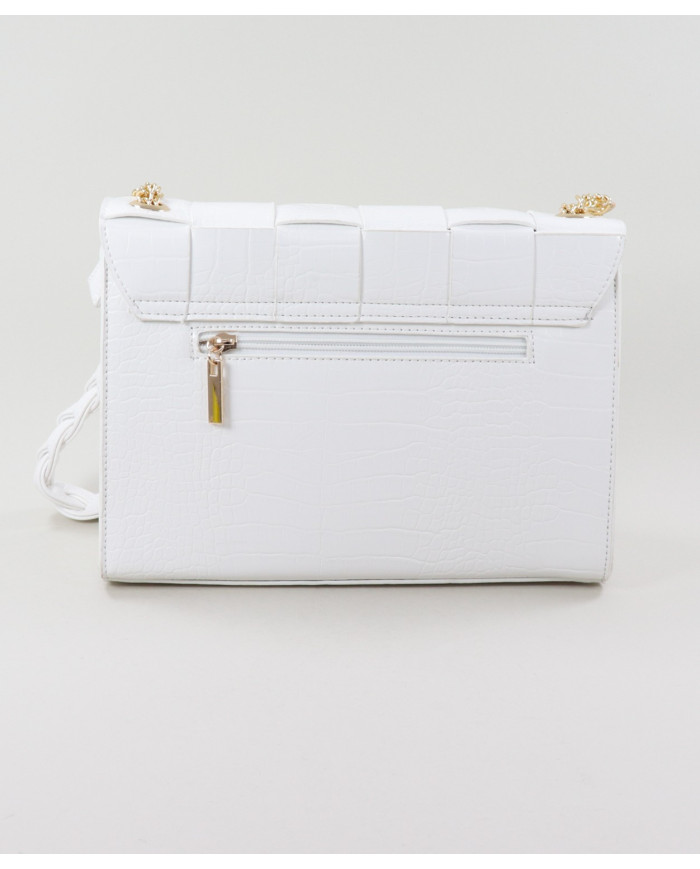 Lady's White Case with Interlaced Strips
