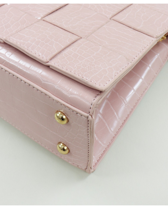 Bolsa de Pink Lady con tiras entrelazadas