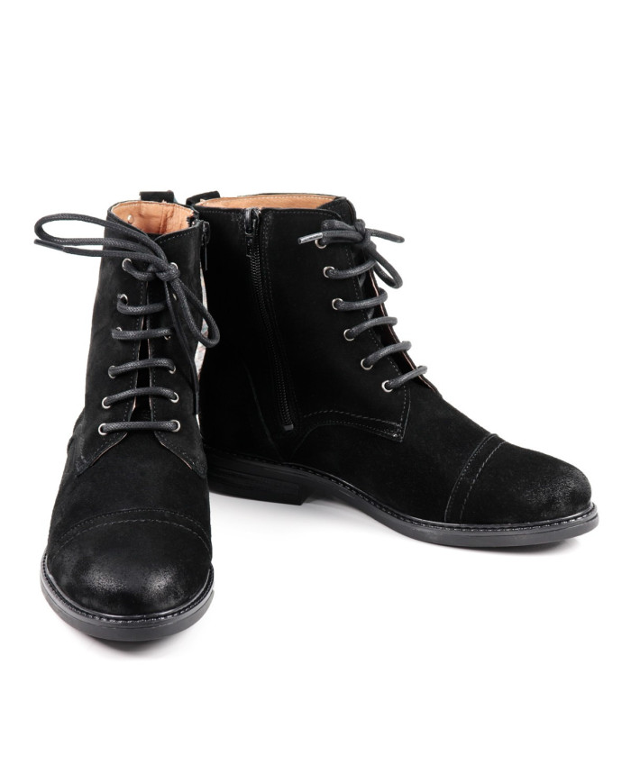 Women's Black Boots Ginova with Lace