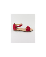 Rasa Red Sandals by Ms. Ginova with Flowers