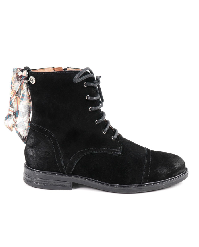 Women's Black Boots Ginova with Lace