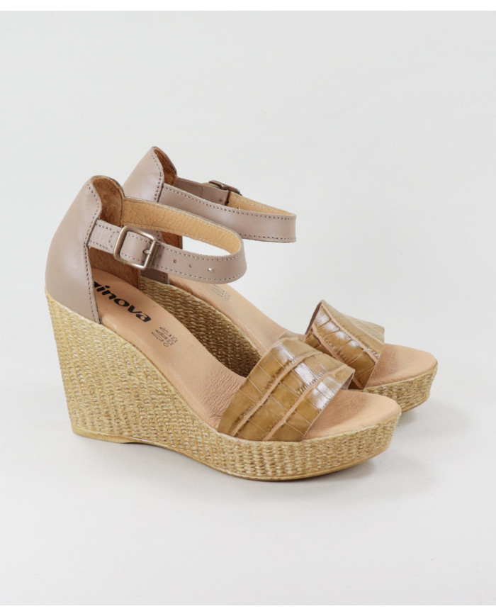 Sandalias de Senhora Ginova con cinta grabada