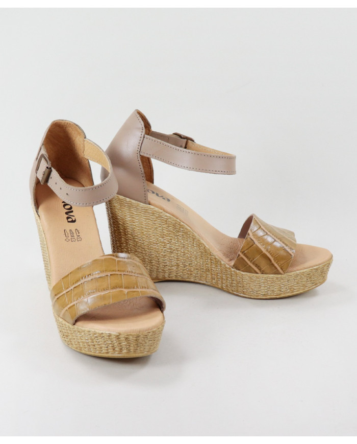 Sandalias de Senhora Ginova con cinta grabada