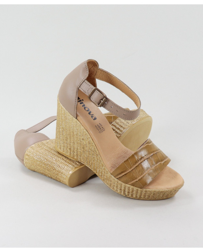 Sandalias de Senhora Ginova con cinta grabada