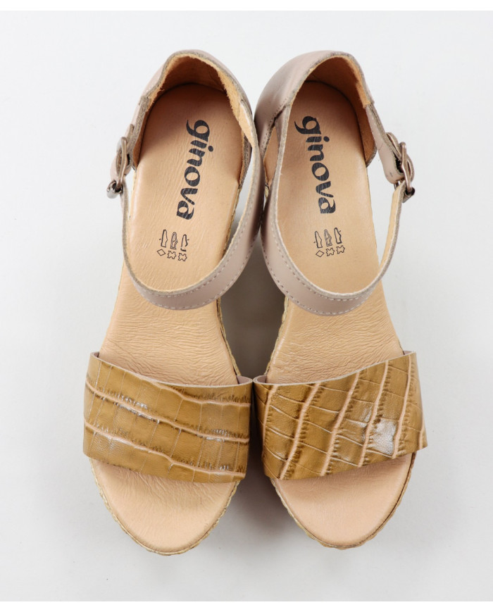 Sandalias de Senhora Ginova con cinta grabada