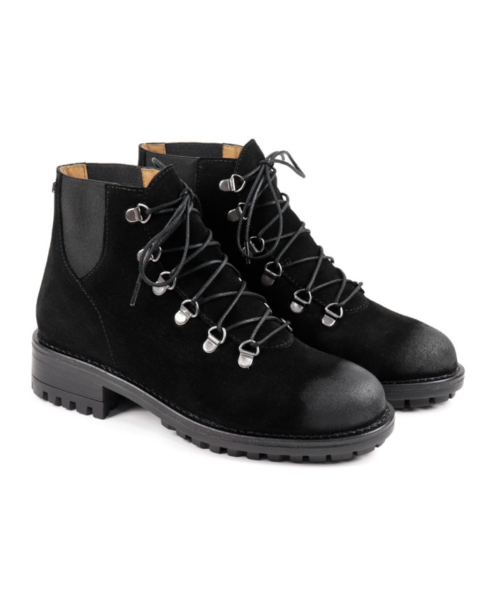 Black Ginova Wholesaler Boots with Elastic