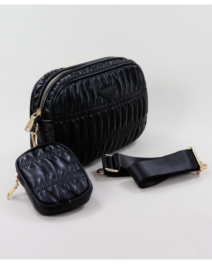 Mala Preta de Senhora com Bolsa Removível