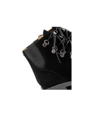 Botins Pretos de Atacadores Ginova com Elástico