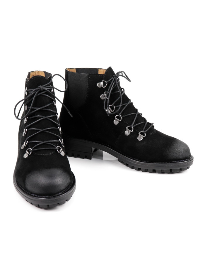 Black Ginova Wholesaler Boots with Elastic