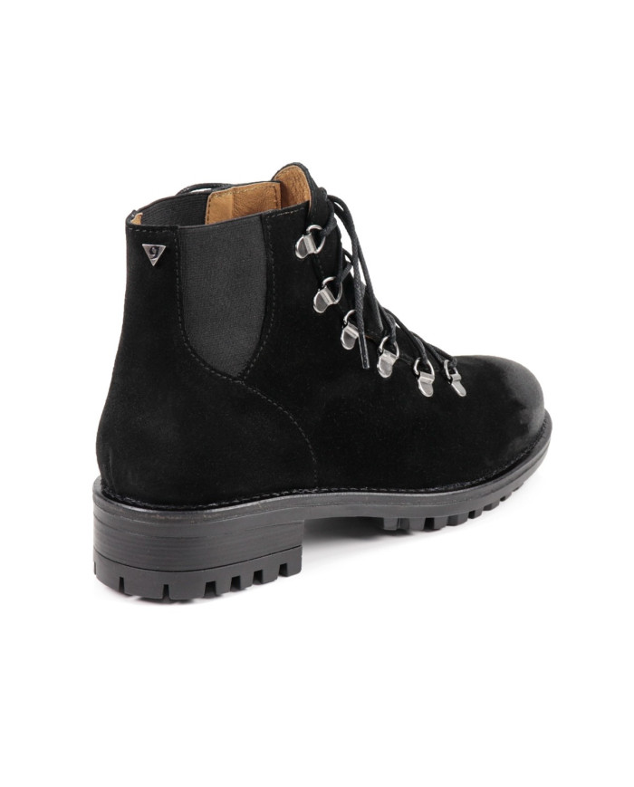 Botins Pretos de Atacadores Ginova com Elástico