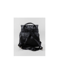 Mochila Preta Acolchoada com Bolso