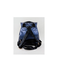 Mochila Azul Acolchoada com Bolso
