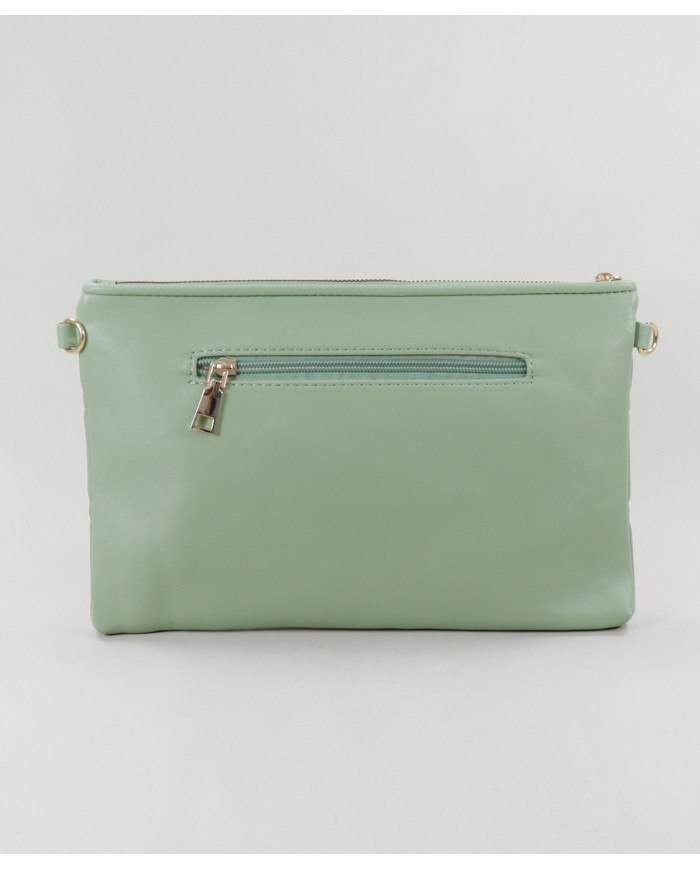 Clutch Women's Green with Removable Handle