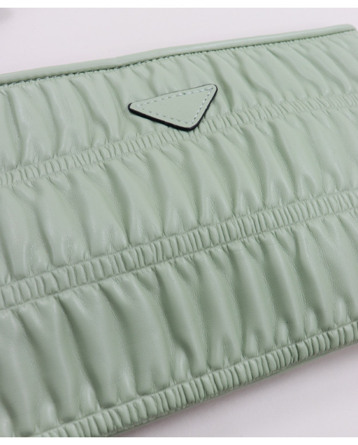 Clutch Women's Green with Removable Handle