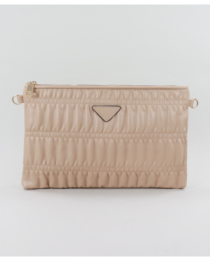 Clutch Women's Taupe with Removable Handle