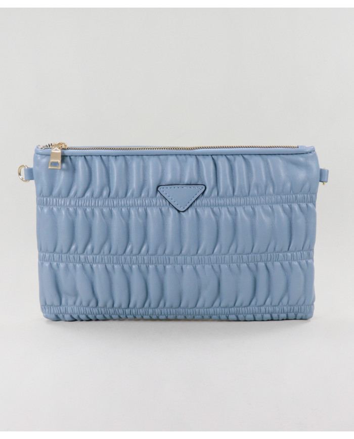 Blue Female Clutch with Removable Handle