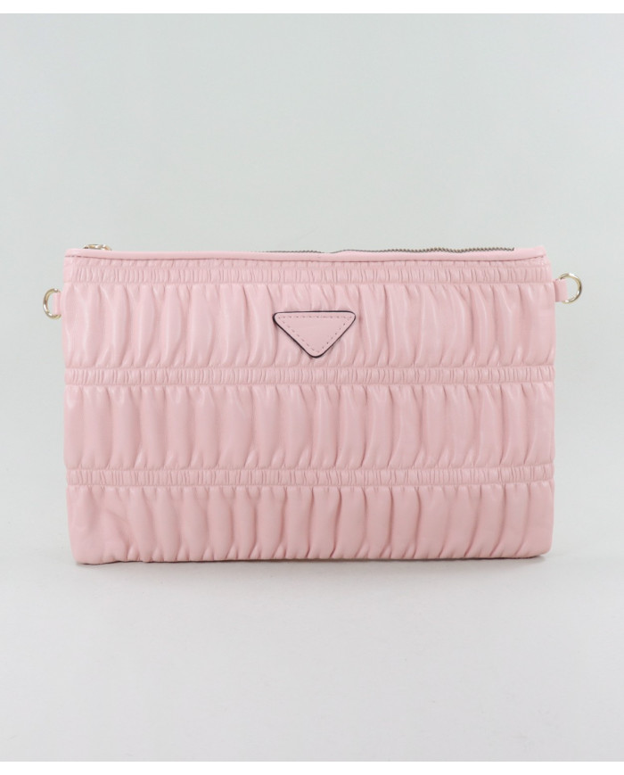 Mujer rosa embrague con manija extraíble