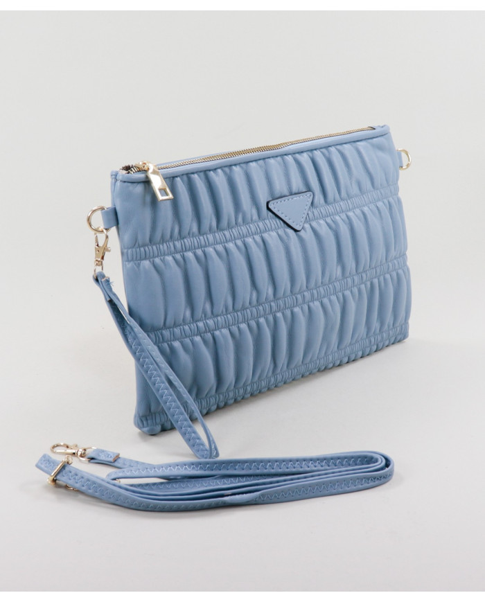 Clutch Feminina Azul com Alça Removível