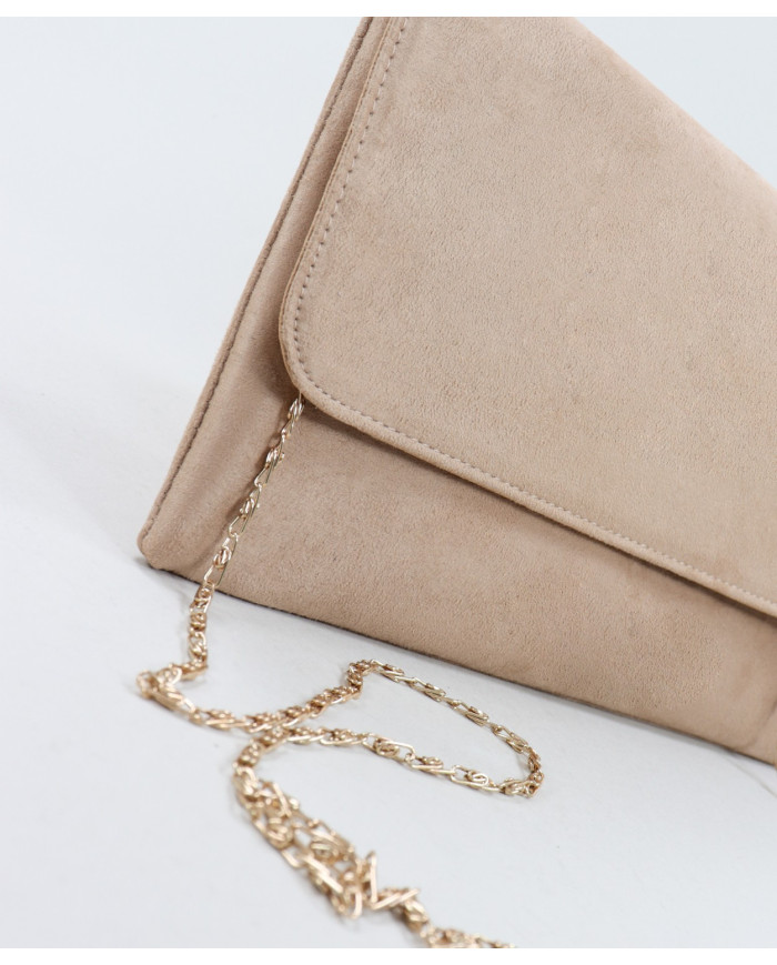 Ladies Taupe Pot with Chain Handle