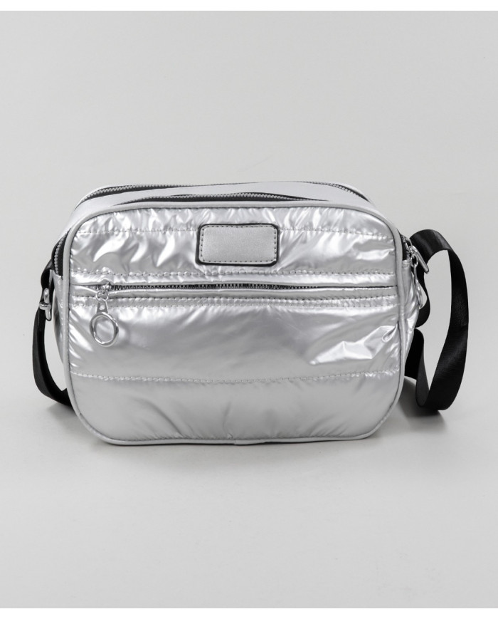 Caja de plata de la mujer Tiracolo acolchado