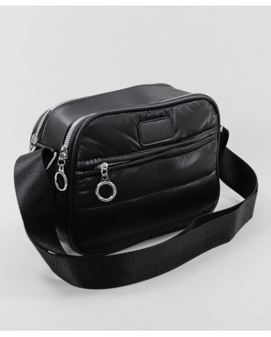 Women's Black Shoulder Stripe Padded