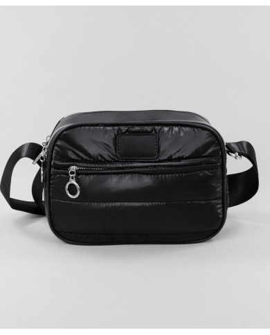 Mala Preta Feminina Tiracolo Acolchoada