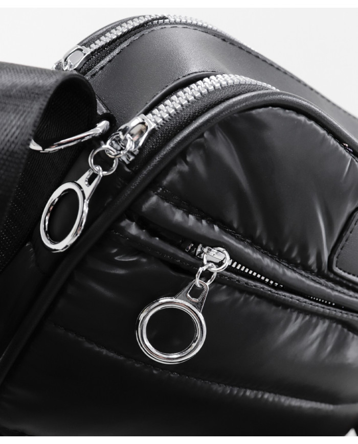 Women's Black Shoulder Stripe Padded