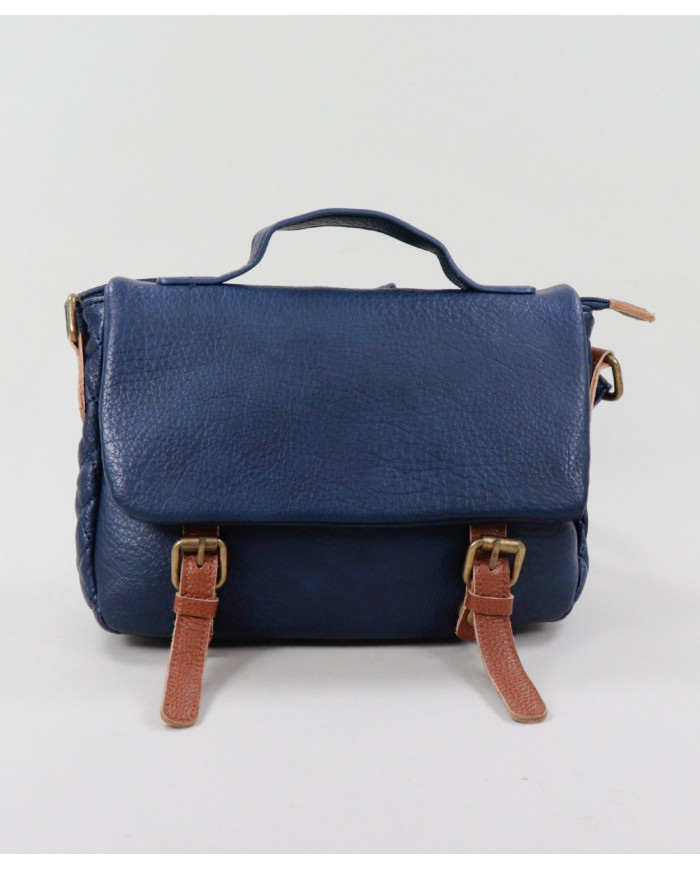 Blue Lady Bag con botones de metal