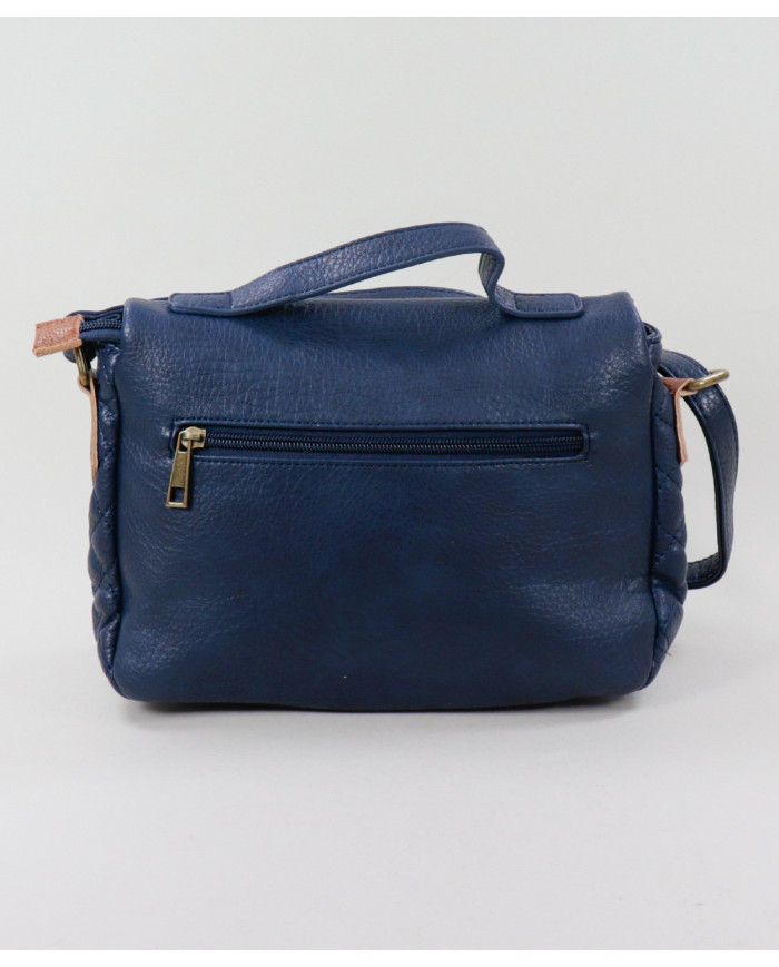 Blue Lady Bag con botones de metal