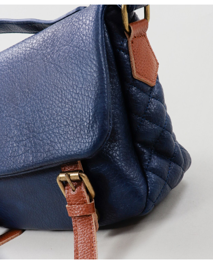 Blue Lady Bag with Metal Buttons