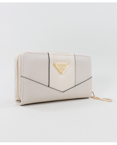 Beige Wallet with Various Partitions