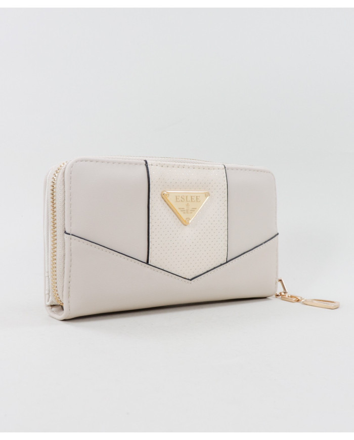 Beige Wallet with Various Partitions
