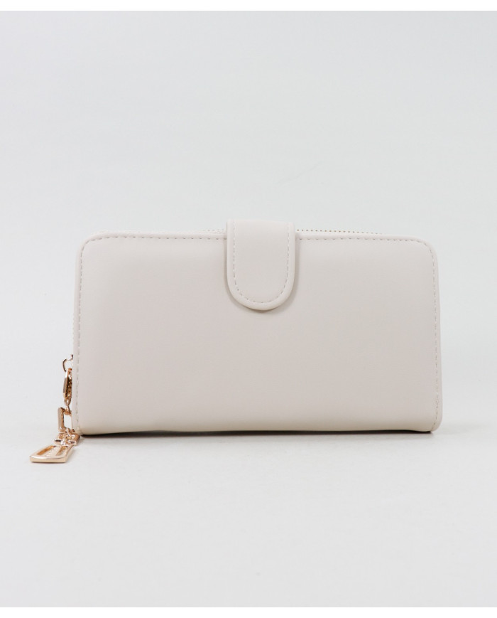 Beige Wallet with Various Partitions