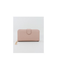 Cartera rosa con varias particiones