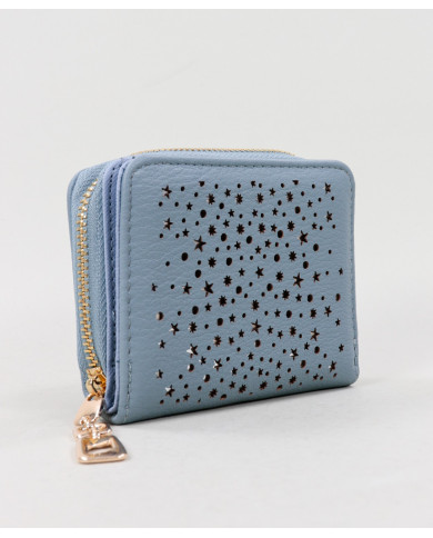 Blue Female Wallet with Stars and Balls
