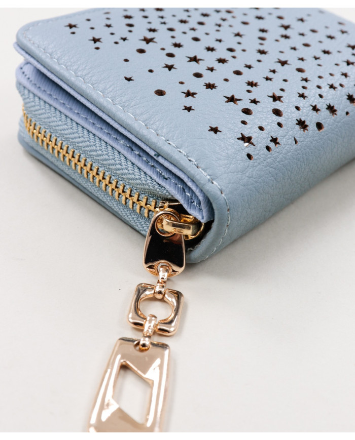 Blue Mujer Wallet con estrellas y bolas
