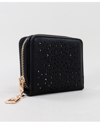 Black Female Wallet with Stars and Balls