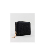 Cartera de mujer negra con estrellas y bolas