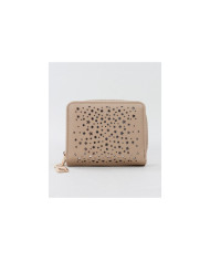 Beige Women's Wallet with Stars and Balls