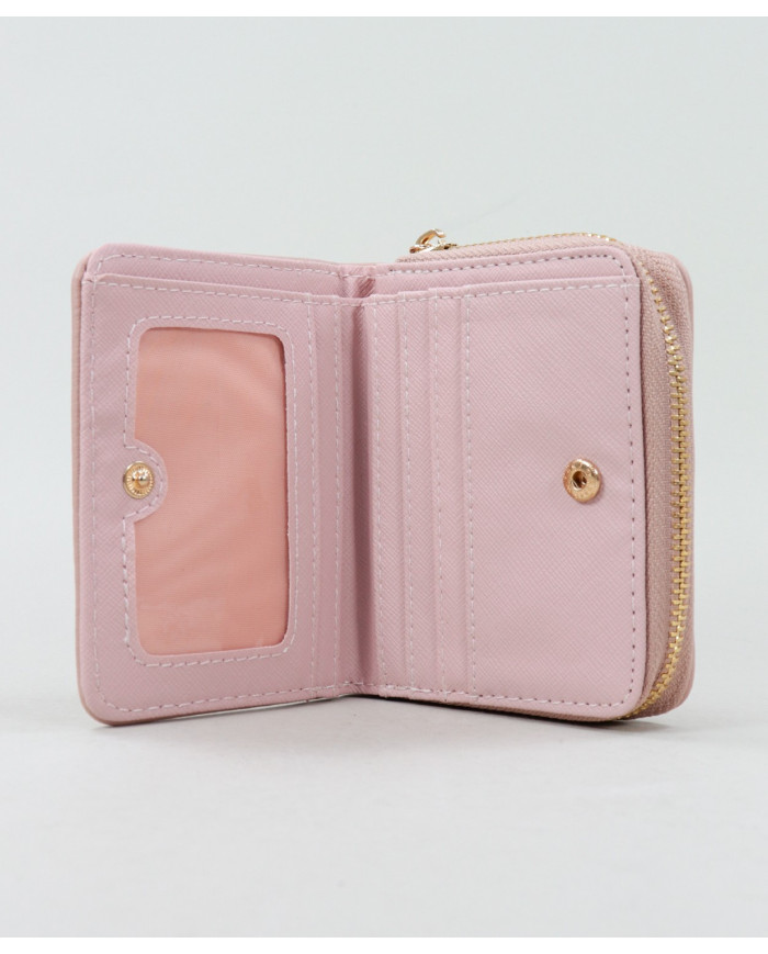 Rosa Mujer Wallet con estrellas y bolas