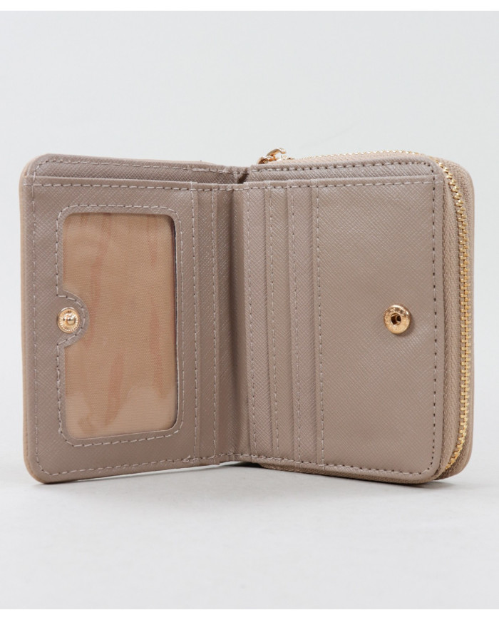 Beige Women's Wallet with Stars and Balls