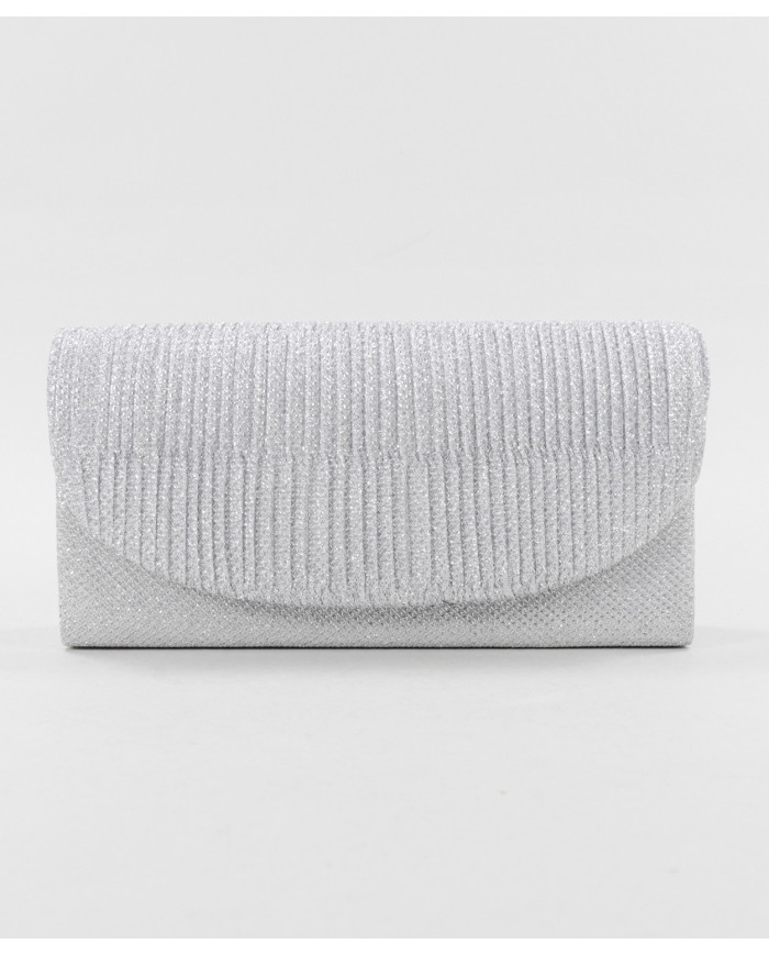 Pochete Prata de Cerimónia com Brilhantes